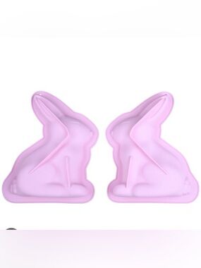 Silicone Bunny Cake Molds - Pink (Set of 2)